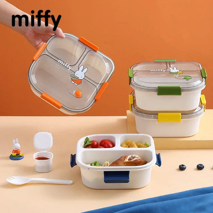 3 Compartment Lunch Box with Spoon